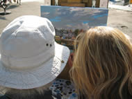 barnacle-artist Linda inspects