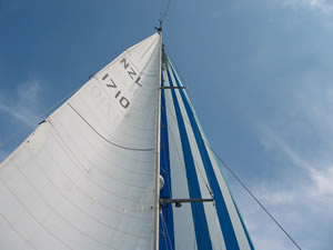 Sailing ourway to Alderney, Channel Islands