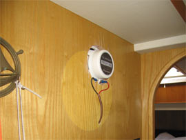 Exposed external speakers had custom cases made with wicker fronts...