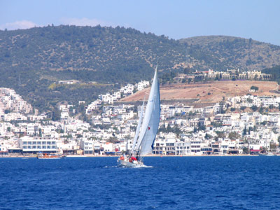 Three out of four sails ain't bad!  I Taçked and gybed my way backward