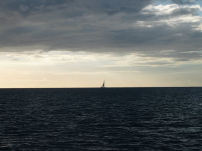 Off the coast of Guadeloupe a yacht is about to get dumped on