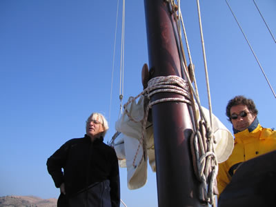 Roger and Maric taking stock of the last leg of the race