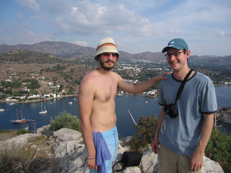 paw Having taken in the view Ethan paws Chris
