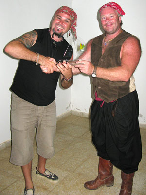 Gay pirate alert. Jamie and Alan, local man about town Source: Liz Cleere