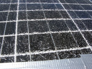 solar1 A bandaged solar panel. Many shards of glass!