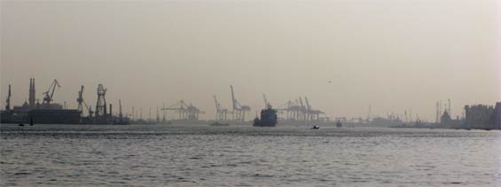 industrial-port-fouad Looking south towards the entrance of the Suez Canal