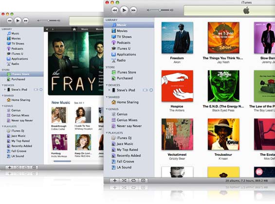 Screenshot of Apple's iTunes